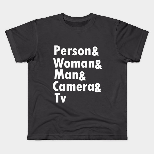 person woman man camera tv Kids T-Shirt by MariaB